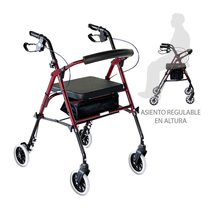 Andarilho "Rollator" Com Assento Regulável