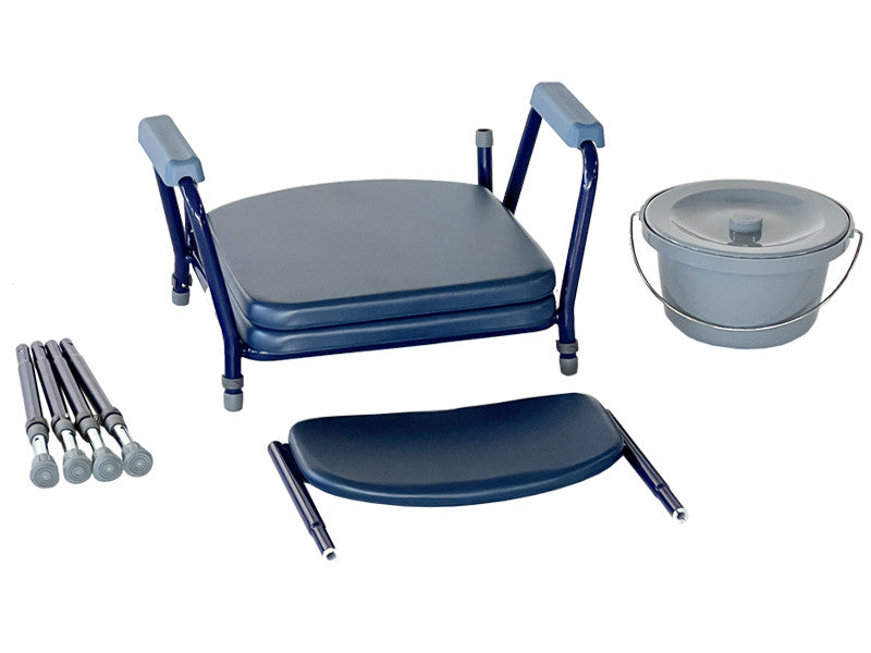 Dynamic Aids Club Blue Toilet Chair With Height Adjustment