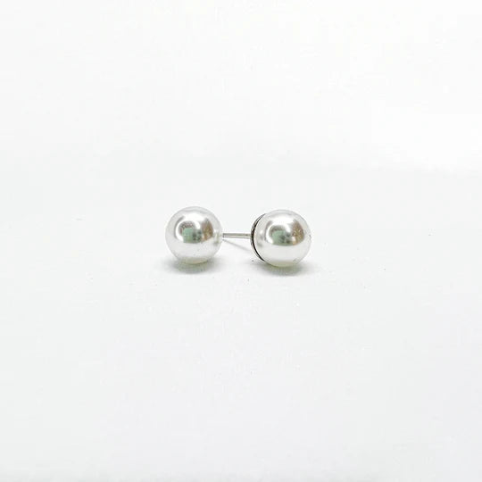Brincos Grey Pearl Hipoalergénicos