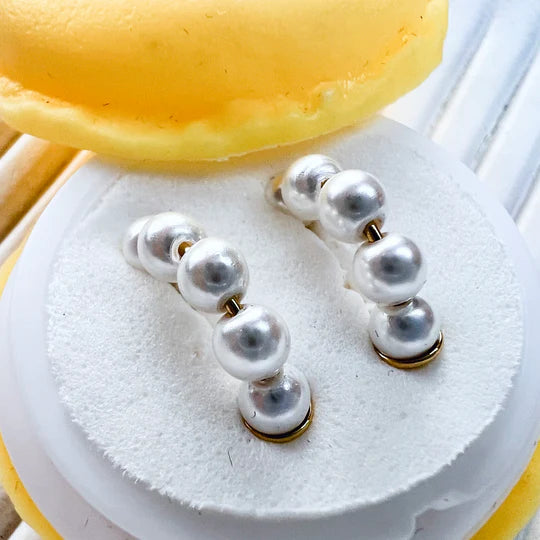Brincos Hipoalergénicos Pearl Hoop
