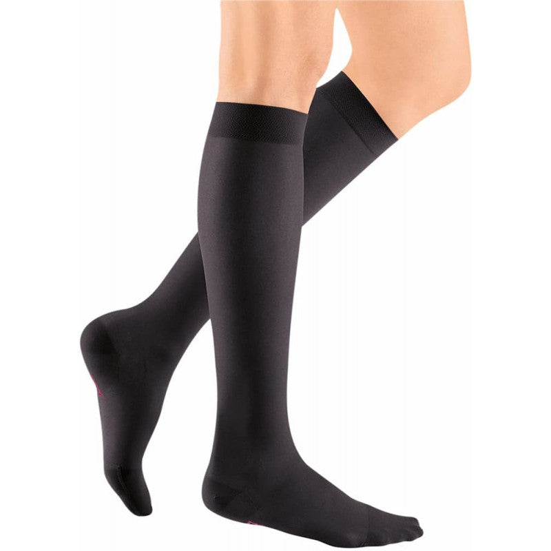 Medi Mediven Strong Compression Socks Black With Toe Cap