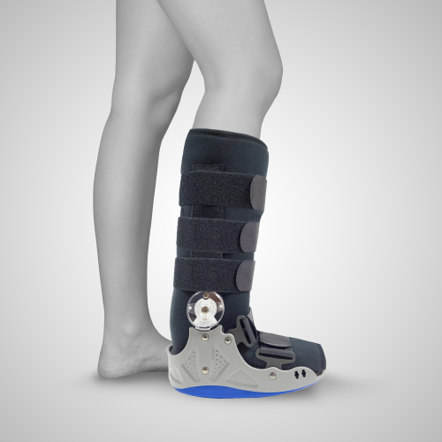 EMO Bota Walker Articulada Longa W210 com articulação ROM regulável para imobilização do pé e tornozelo