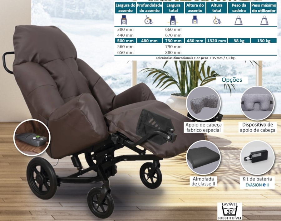 cadeira transporte antiescaras elétrica  