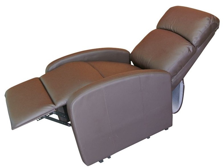 Sofá Relax Elétrico Primo Confort Chocolate com sistema de elevação assistida e reclinação elétrica