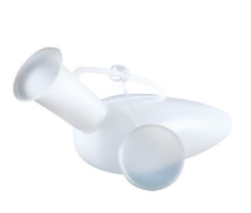 Urinol masculino com tampa ST592 em polietileno de 1000 ml para pessoas acamadas e utilizadores com mobilidade reduzida