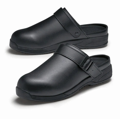 Sapato de segurança Shoes For Crews TRISTON II SB preto com biqueira de compósito e sola antiderrapante TRACTIONiQ®
