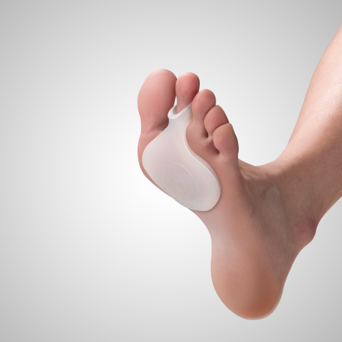 EMO Silicoplant POD100 almofada metatarsal em silicone médico com anel de fixação para aliviar metatarsalgia e dor no antepé